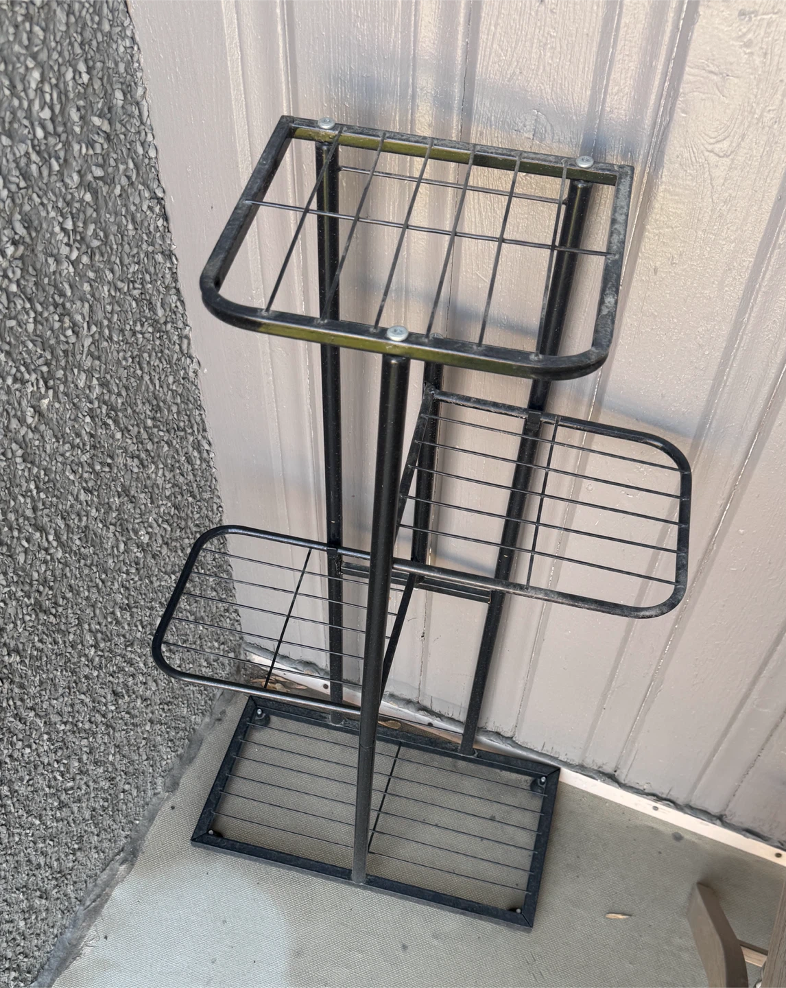 Multi-Tier Black Metal Plant Stand Display Holder