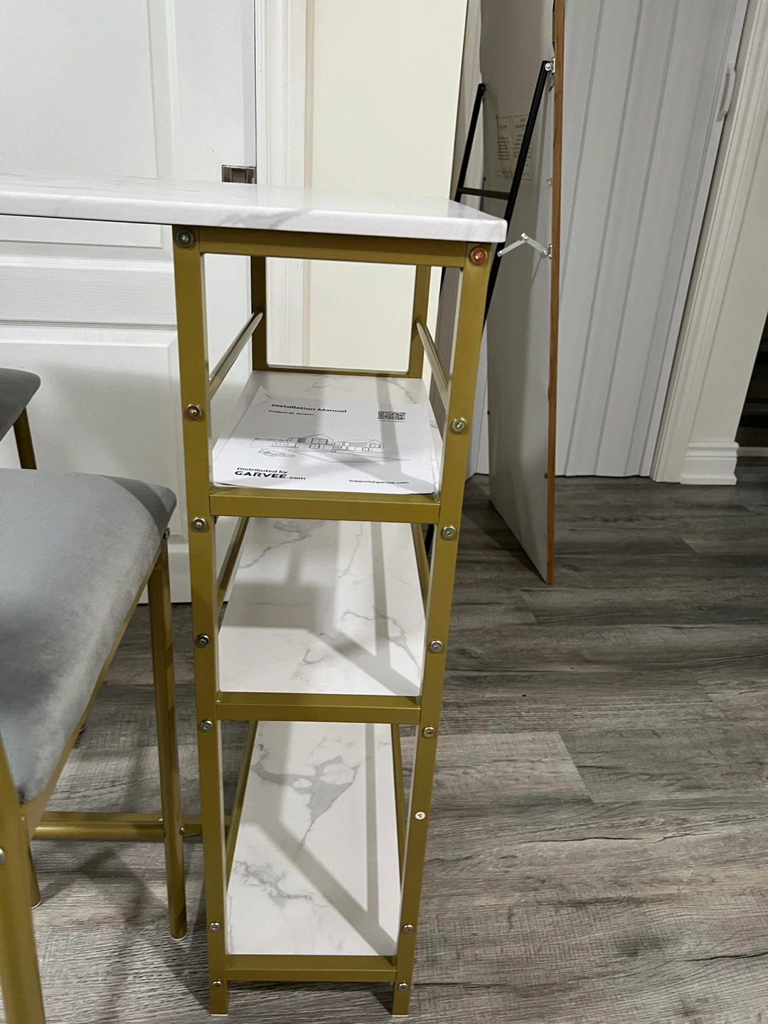 Bar Table Set with 2 Stools - photo 3