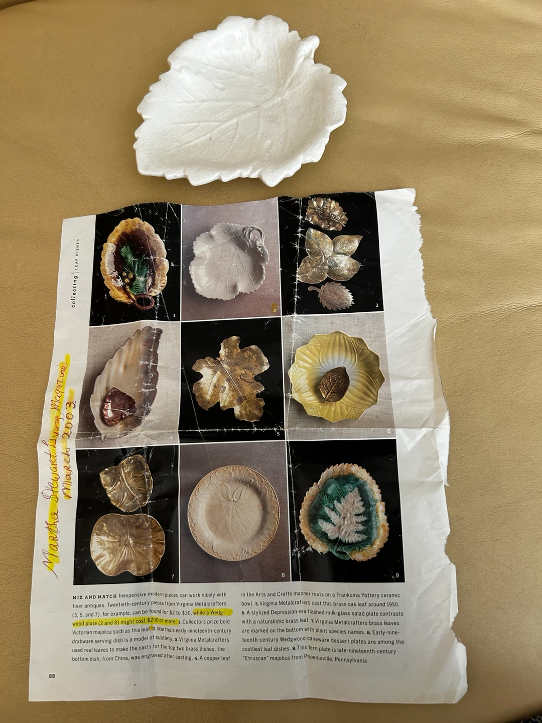 $200USD Rare vintage Wedgwood Leaf Dish