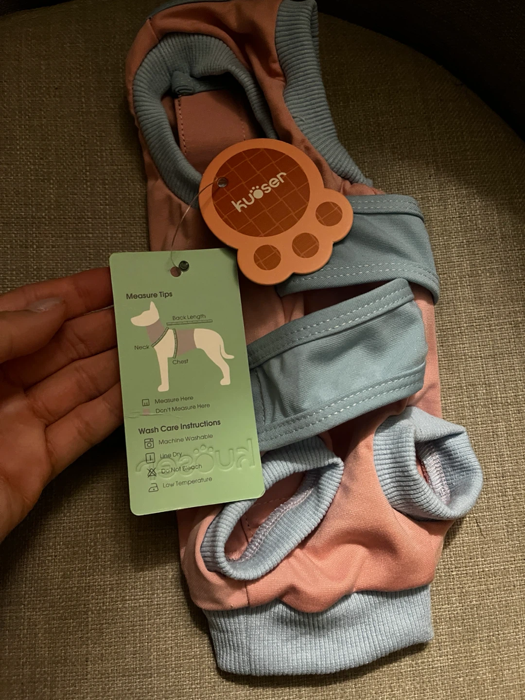 KÜSSER Dog Pajamas - Pink/Blue (s) - photo 2