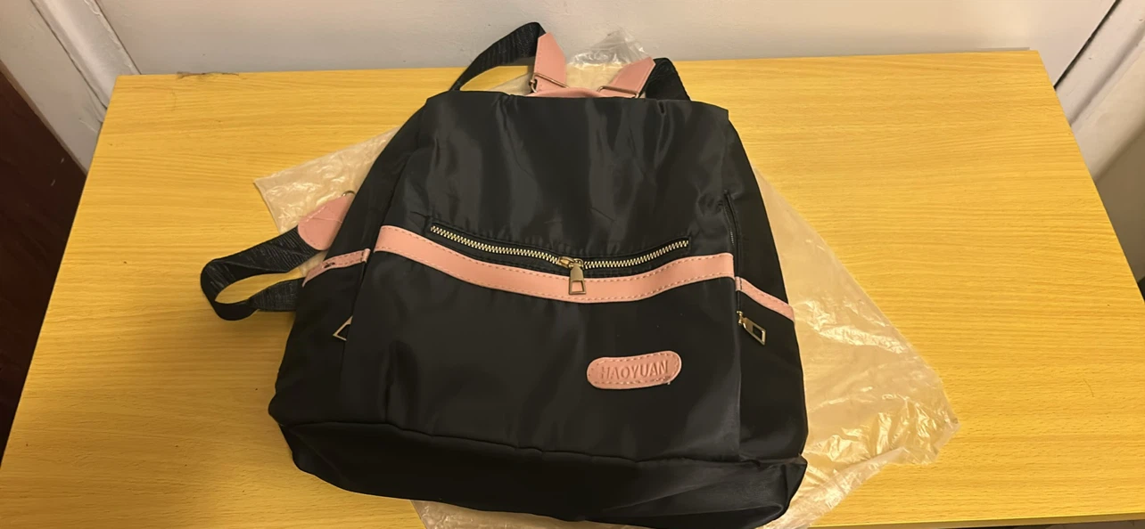Black and Pink Backpack