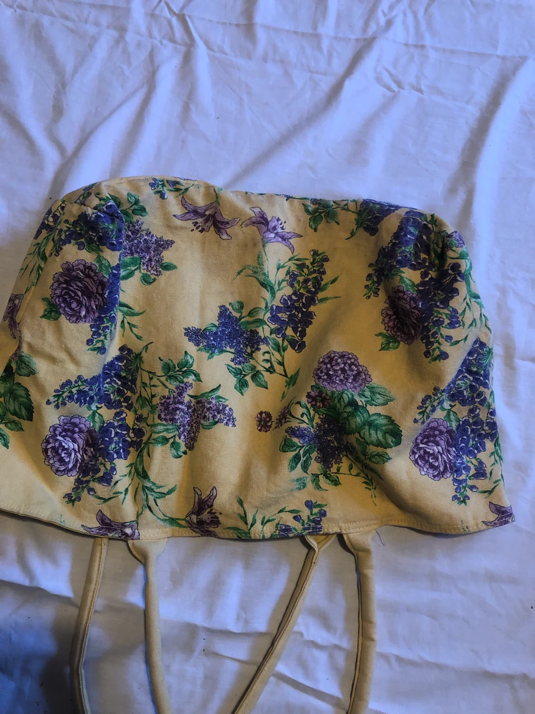Yellow Floral Tote Bag - photo 2