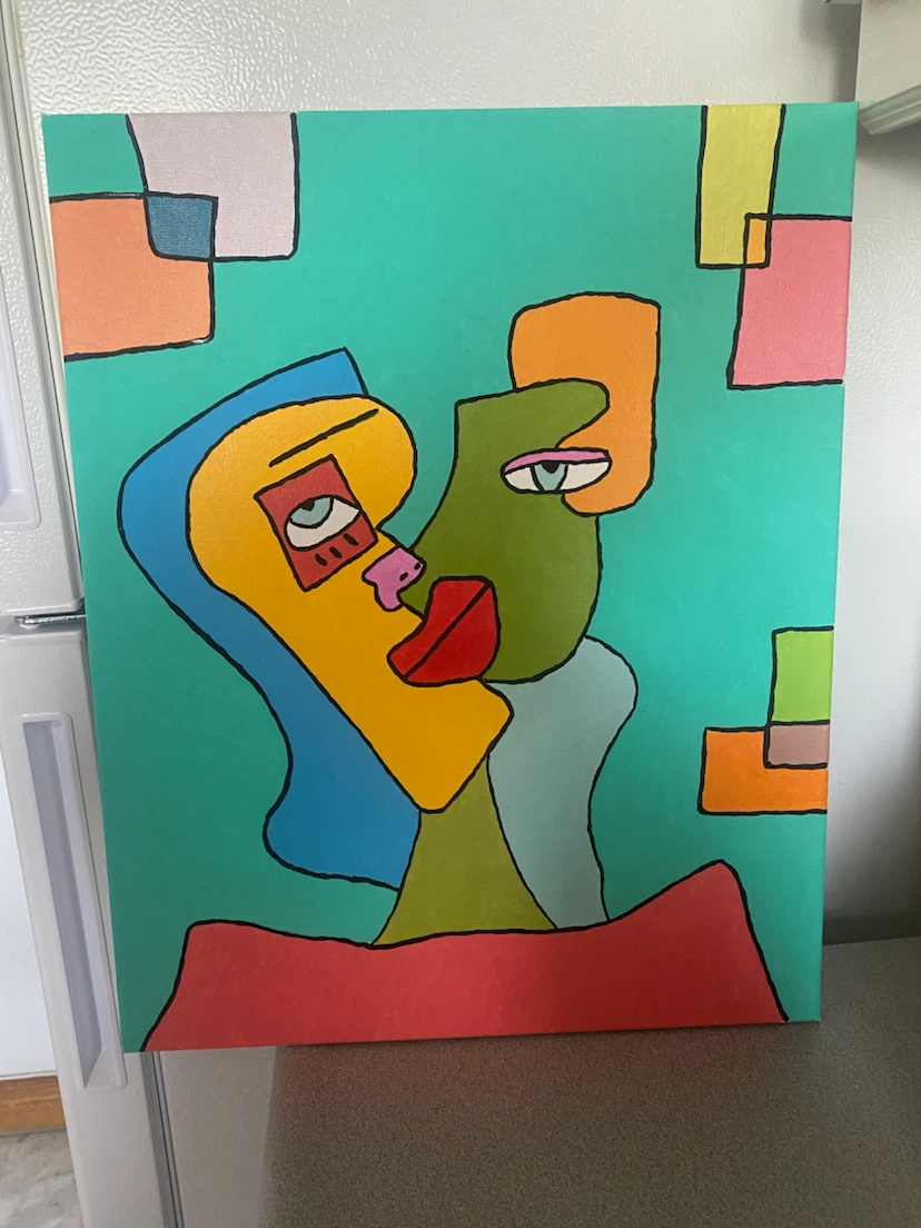 Abstract Face Canvas Art