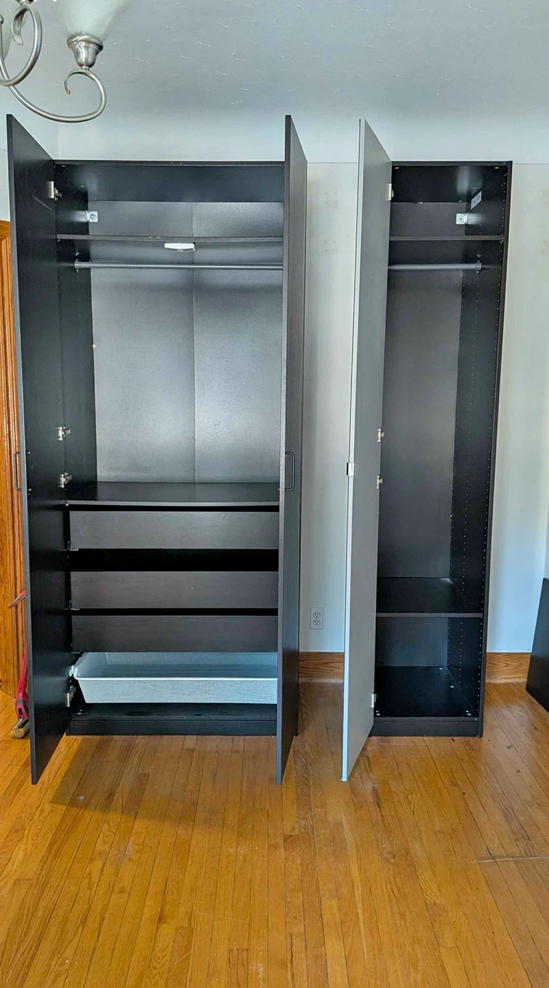 IKEA pax Dark Wood Wardrobe with Mirror door - photo 2