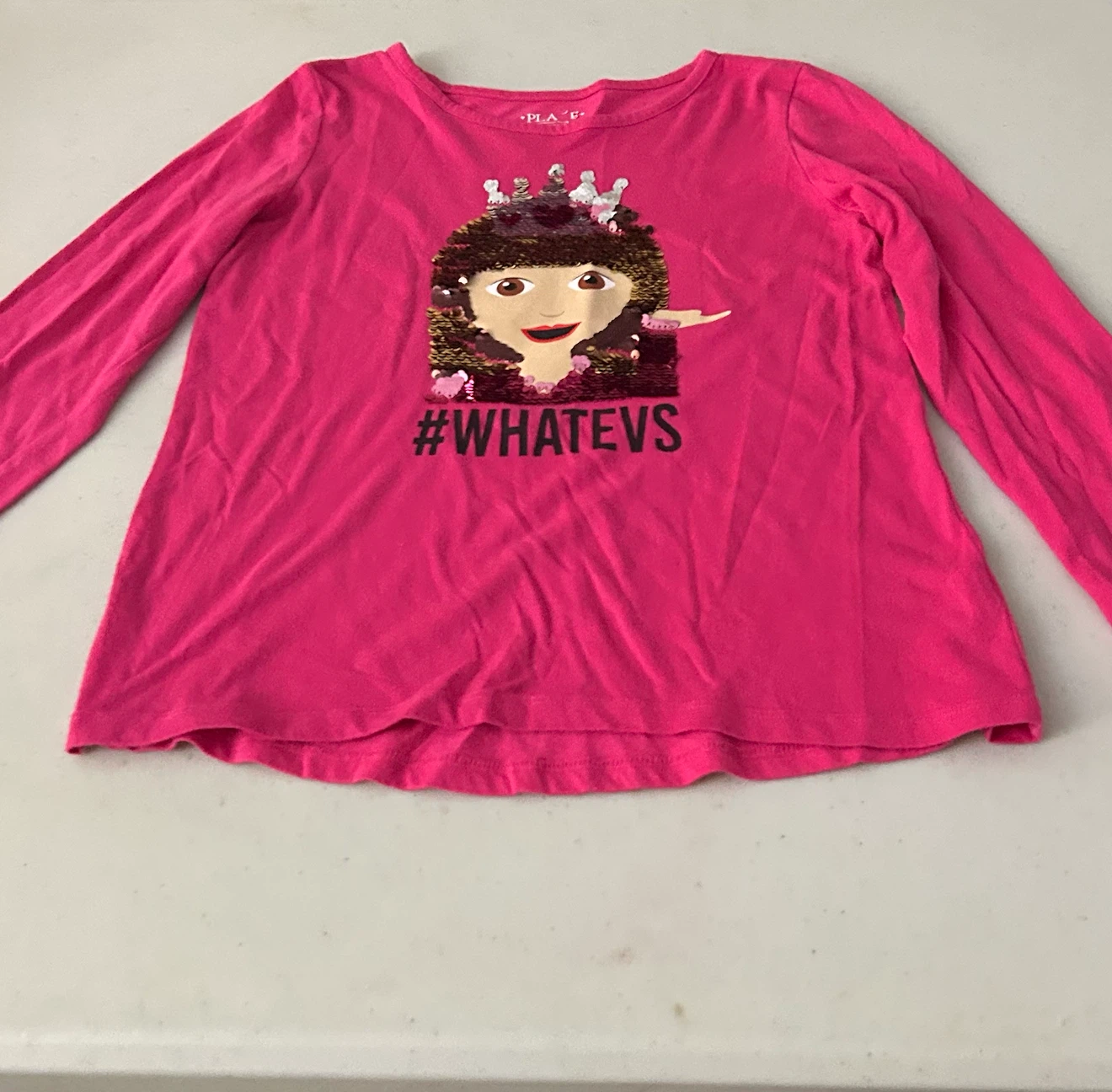 The Children's Place Girls Long Sleeve Pink Shirt