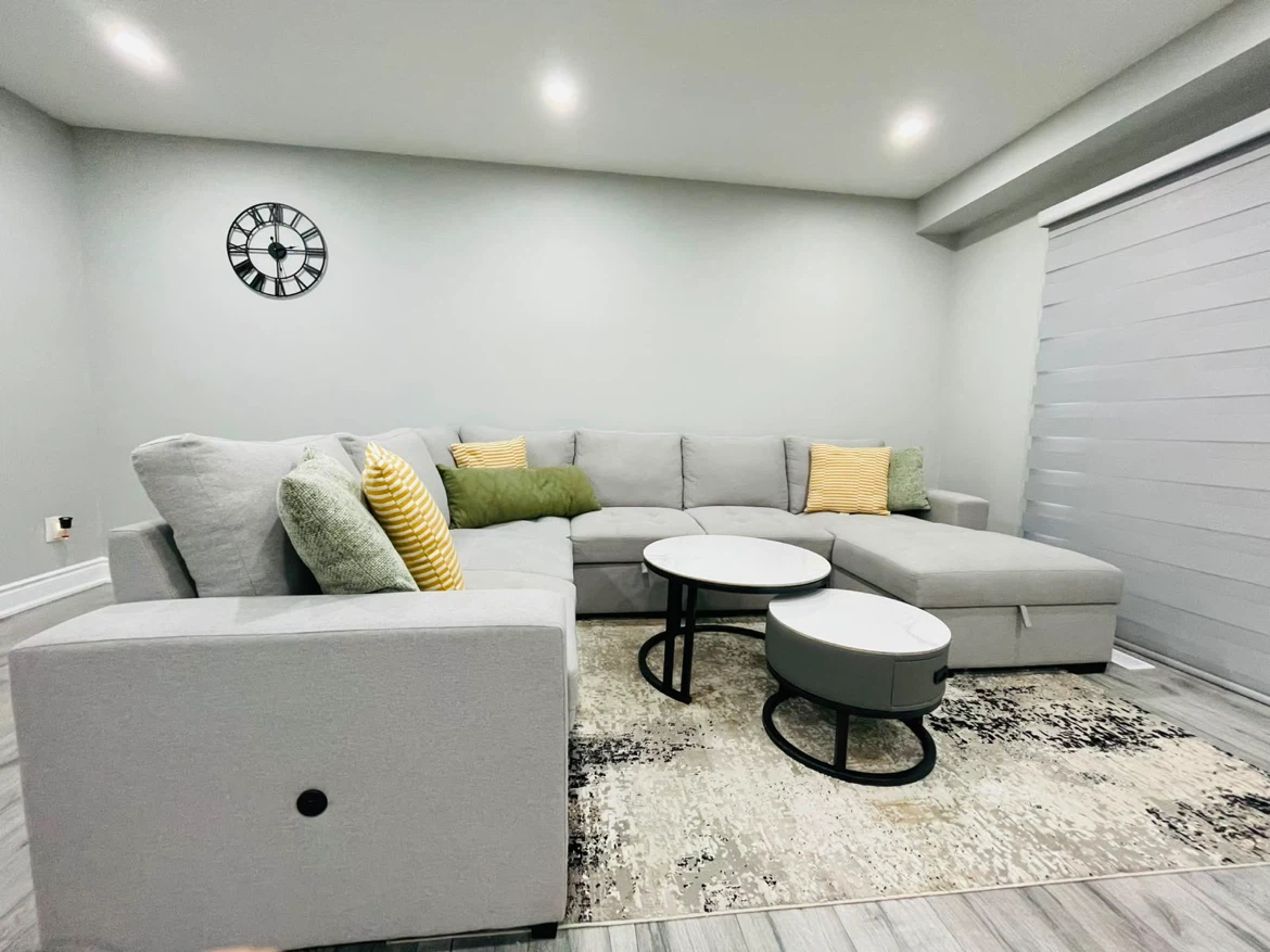 Light Grey Sectional Sofa with Storage - photo 3