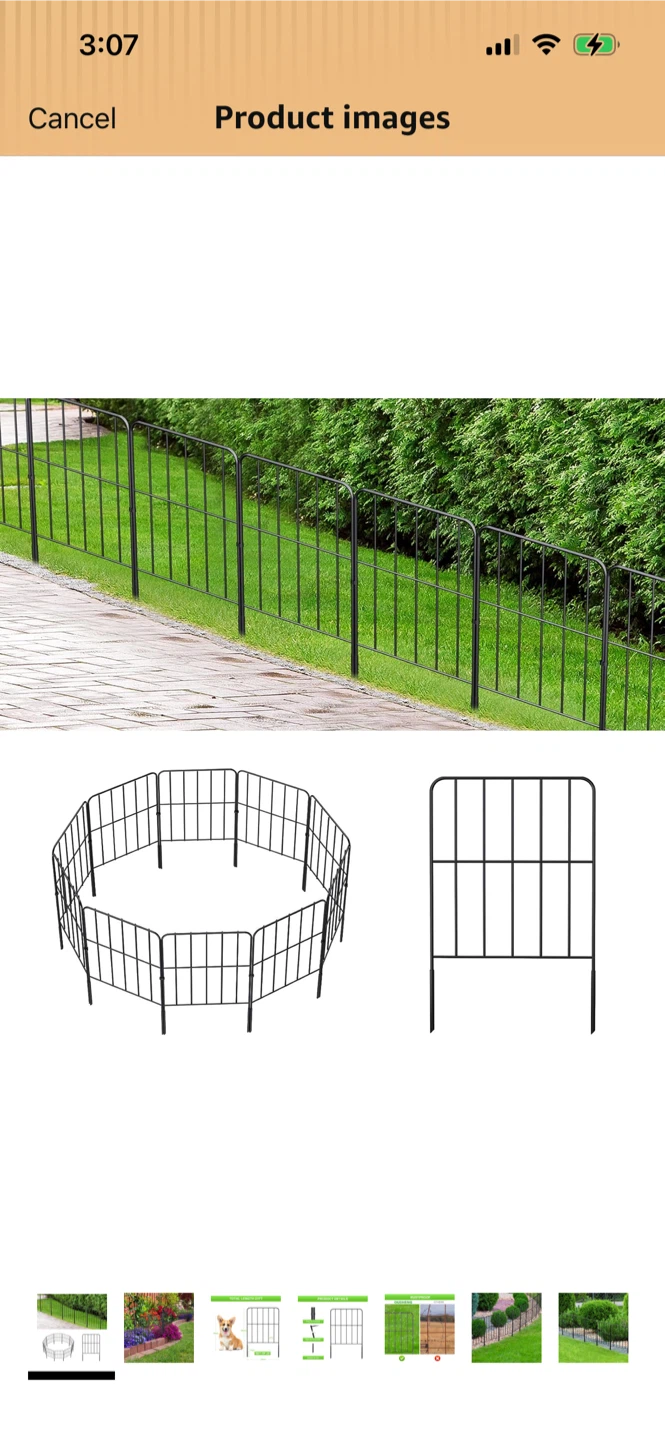 New-Black Metal Garden Fence Panels - photo 2