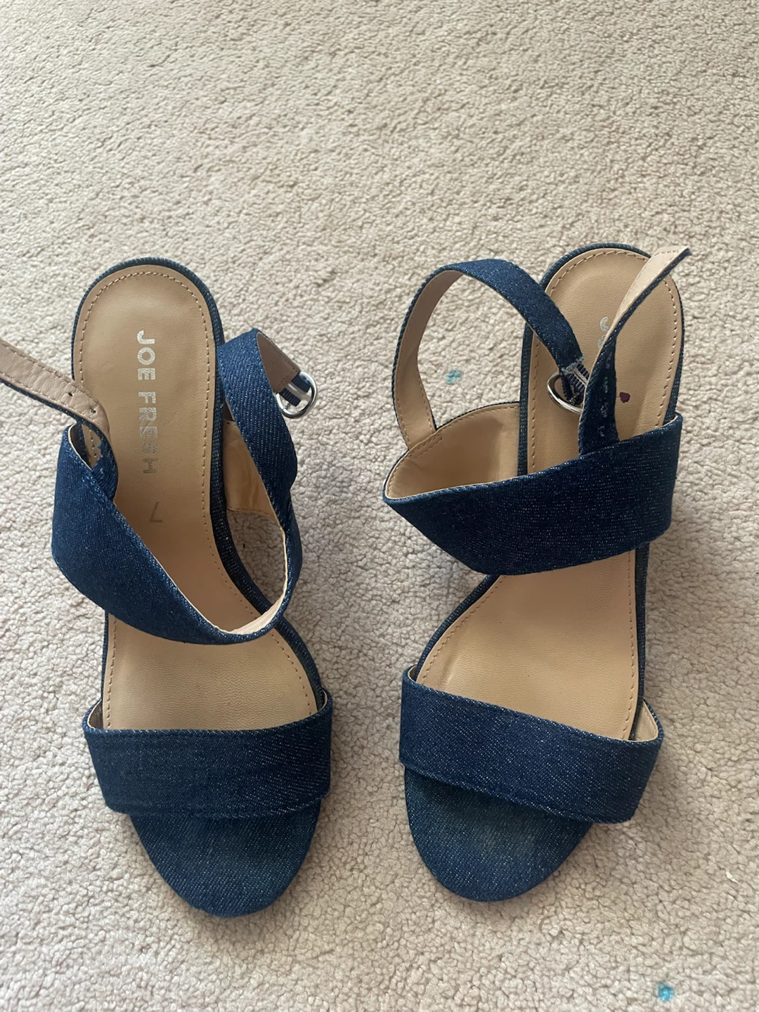 Joe Fresh Denim Block Heel Sandals