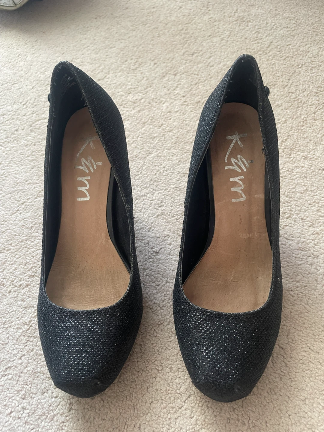 KIM Black Glitter Heels - photo 2