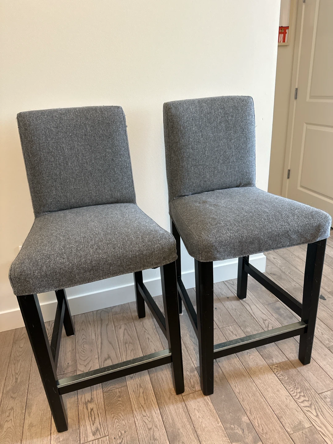 Grey Bar Stools (Set of 2)