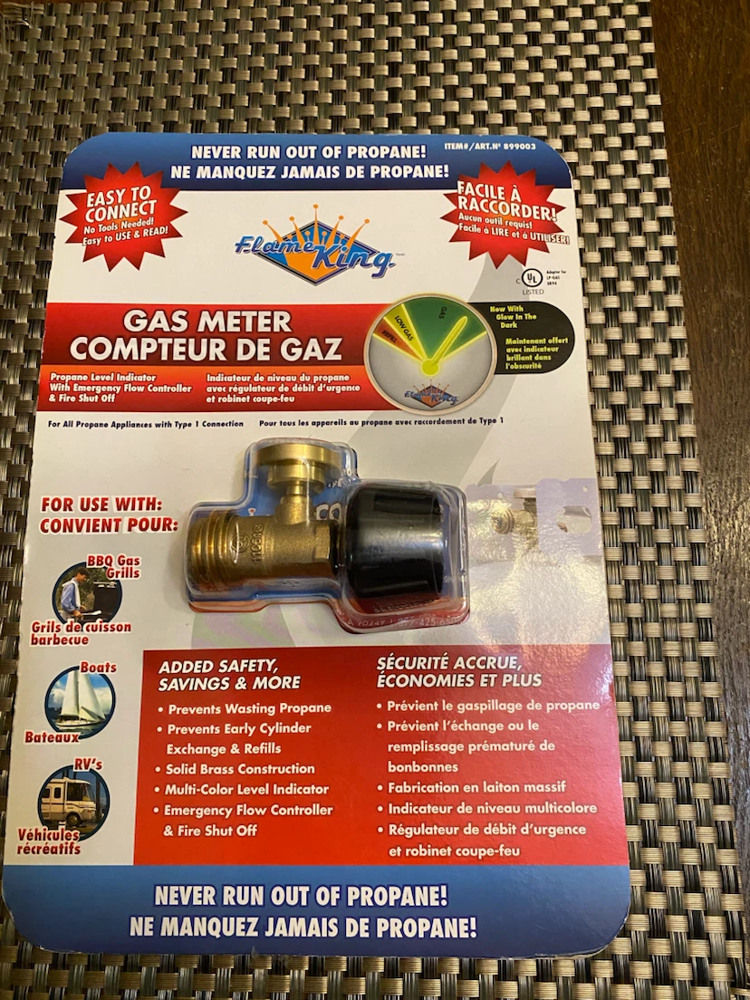 Barbecue propane meter