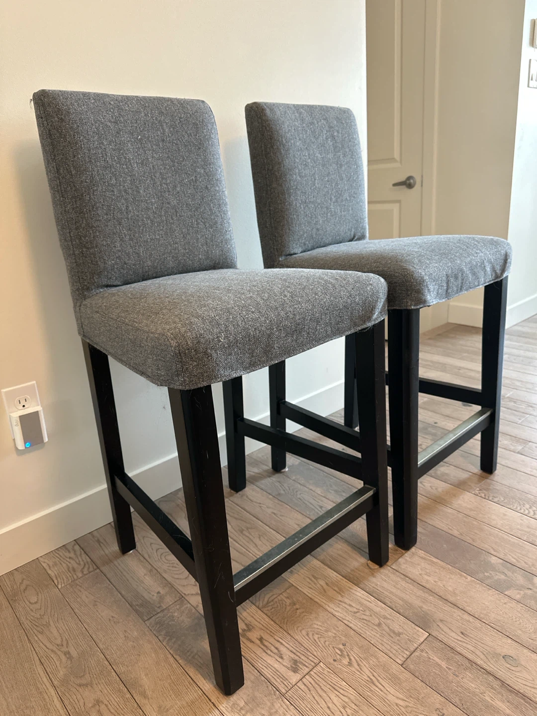 Grey Bar Stools (Set of 2) - photo 2