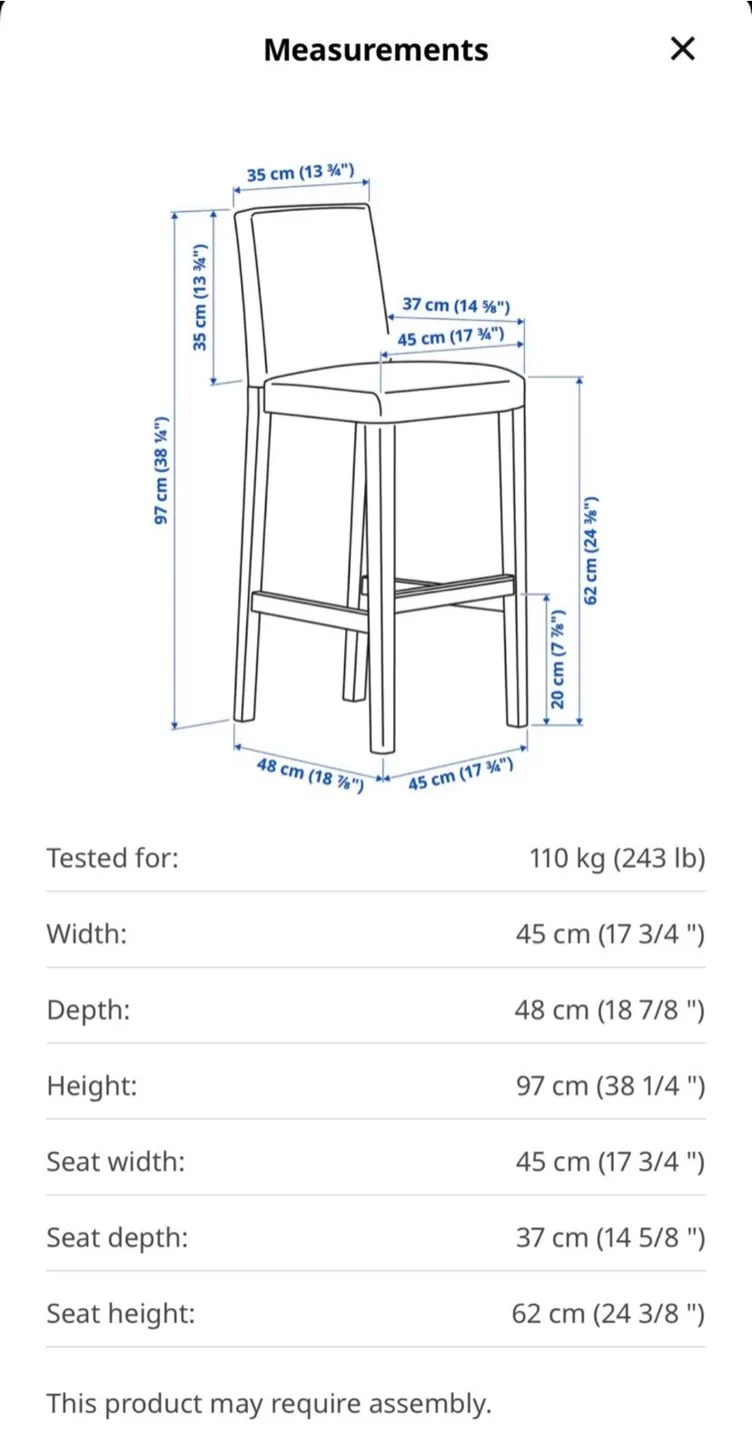 Grey Bar Stools (Set of 2) - photo 3