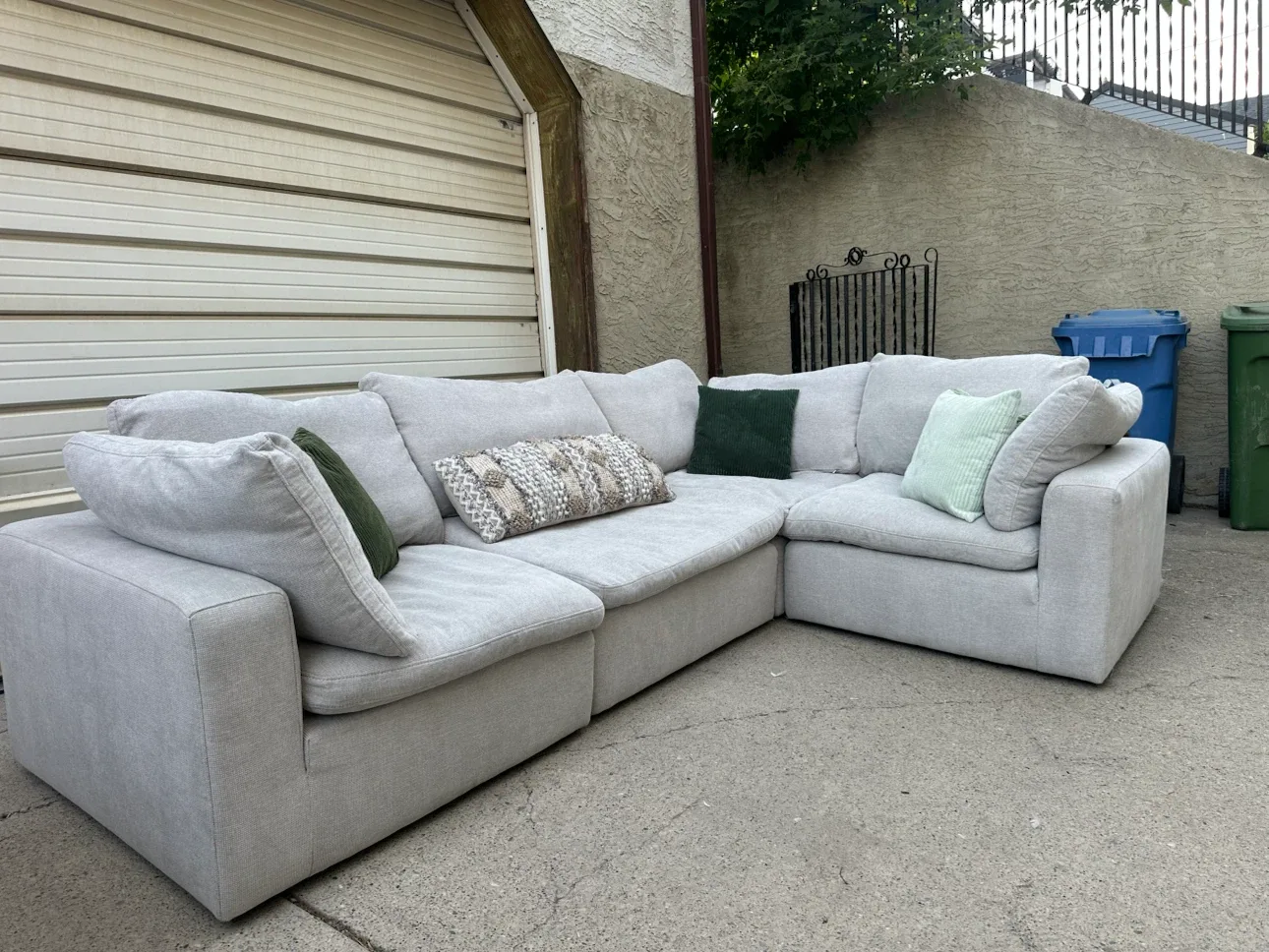 Structube HELIO Cloud Modular Sectional – 4 Piece | Light Grey
