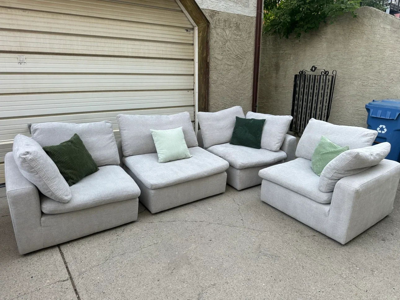 Structube HELIO Cloud Modular Sectional – 4 Piece | Light Grey - photo 5