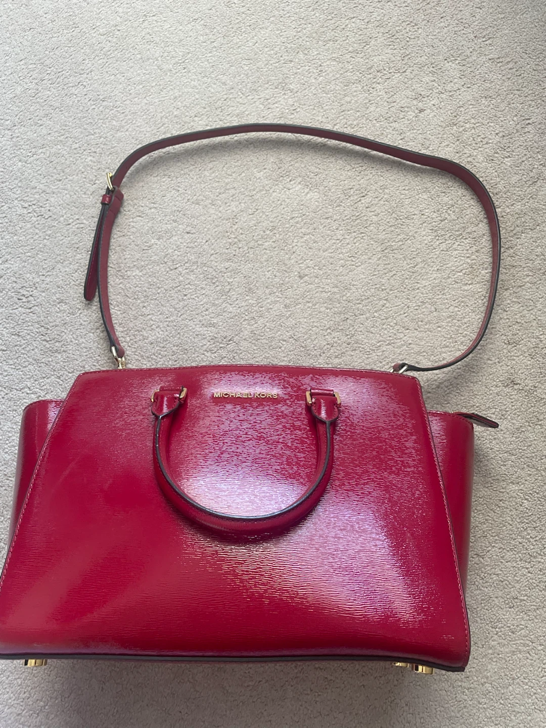 Michael Kors Red Leather Satchel Handbag - photo 2