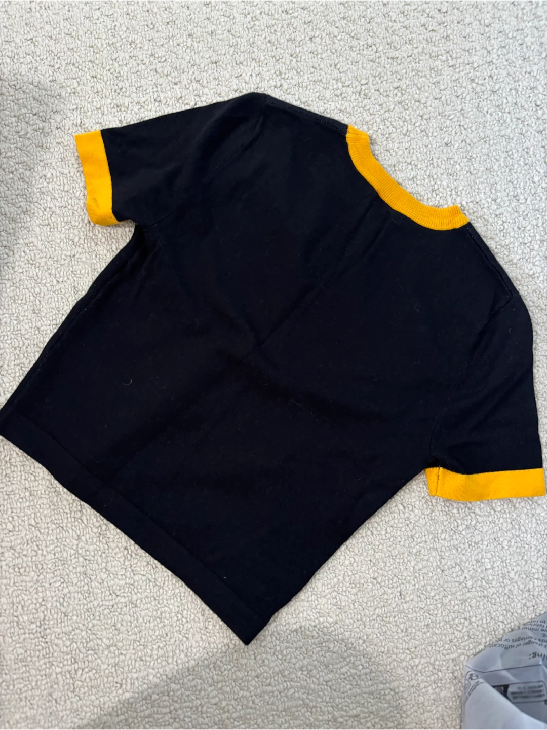 Black Daisy Ringer T-Shirt - photo 2
