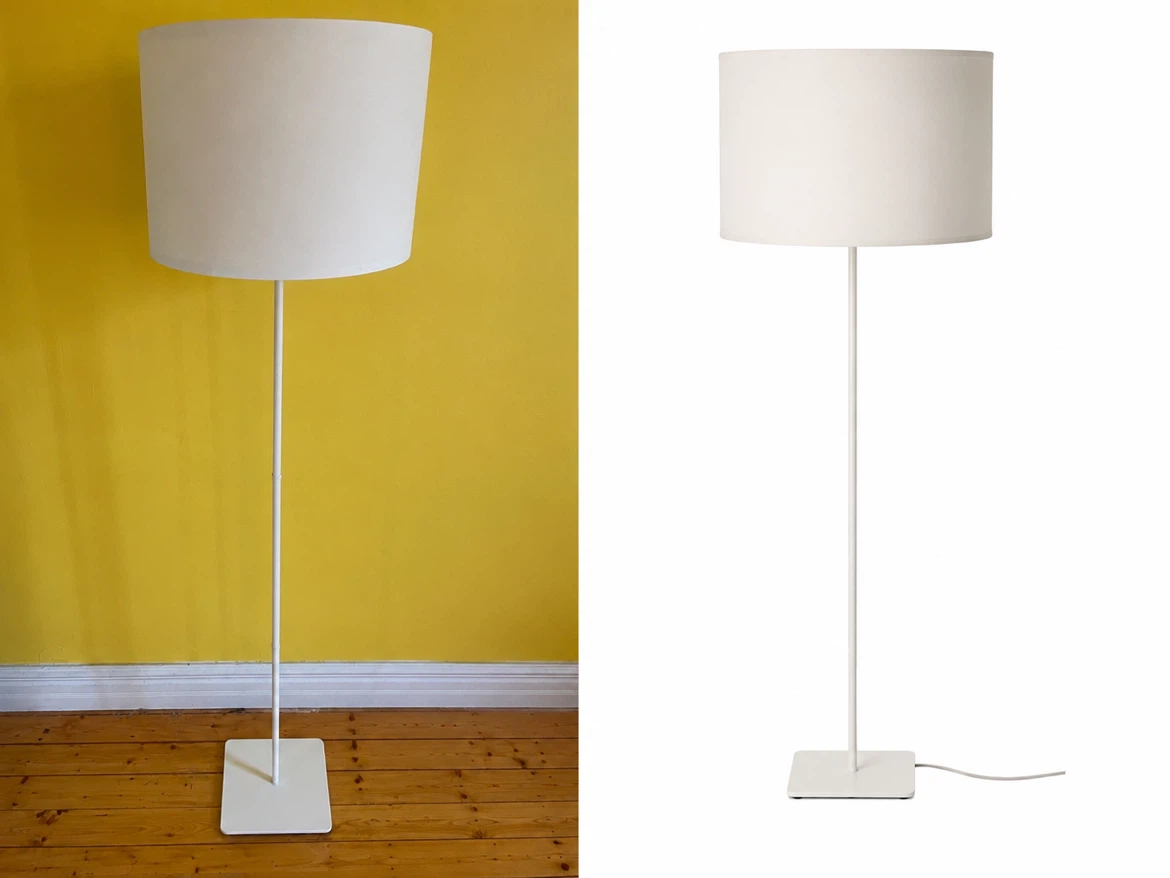 IKEA White Floor Lamp – Modern Minimalist – Excellent Condition