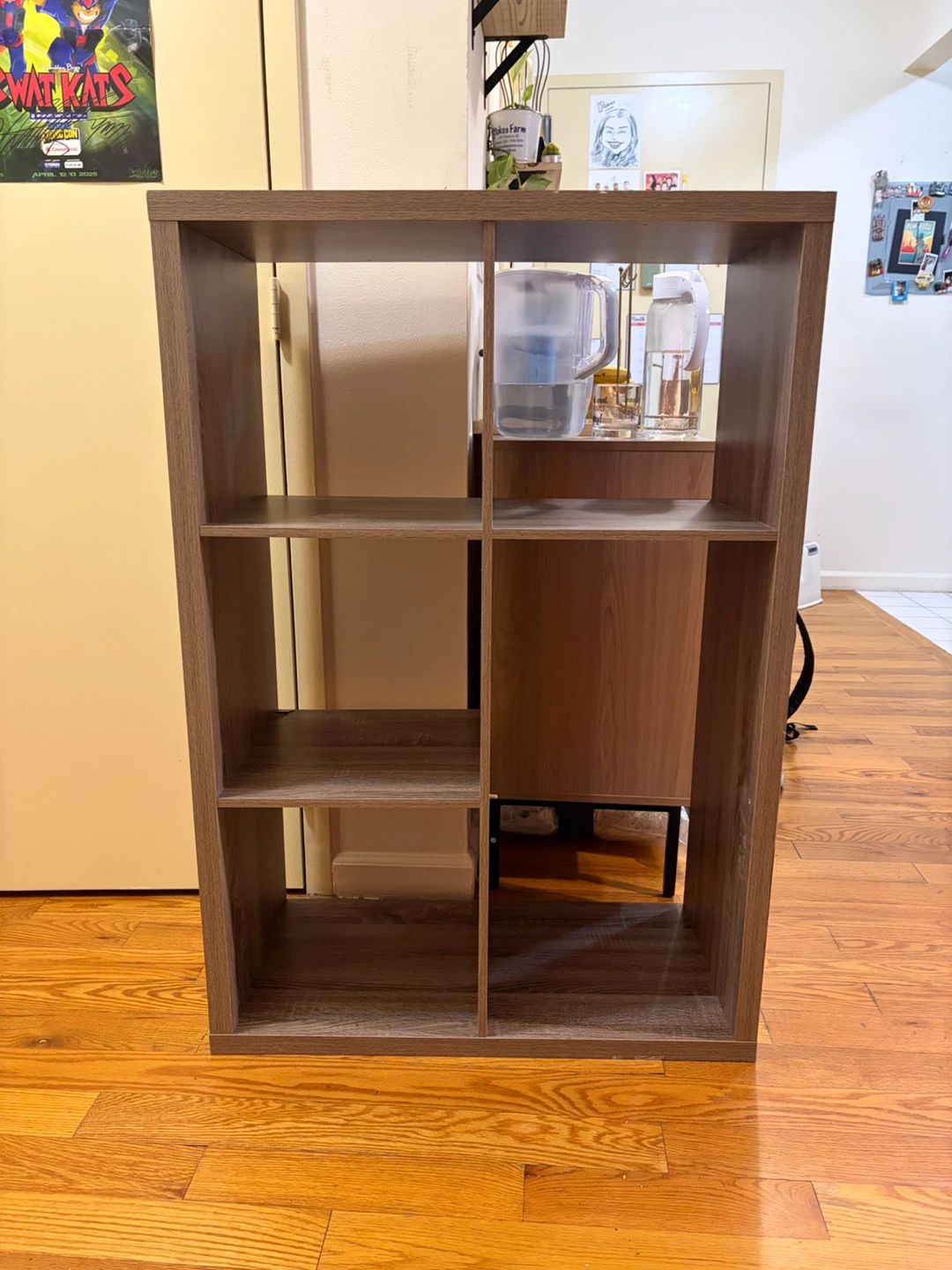 Wood 6-Cube Storage Shelf