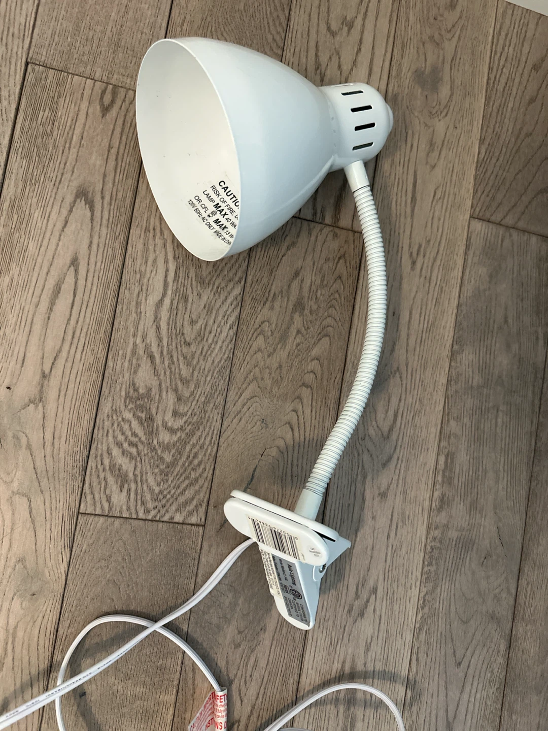 White Clip-On Desk Lamp - photo 2