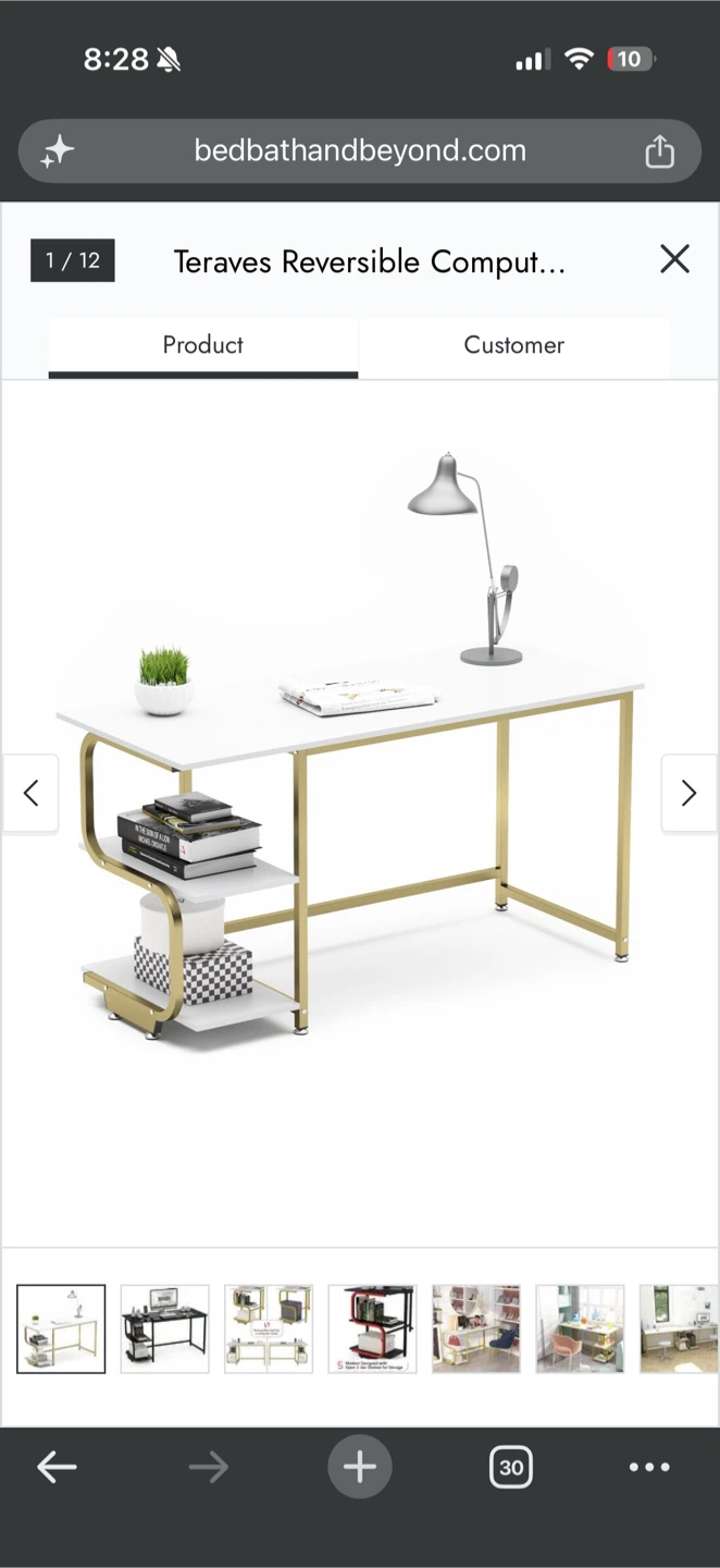 Computer Desk with Shelves - photo 4