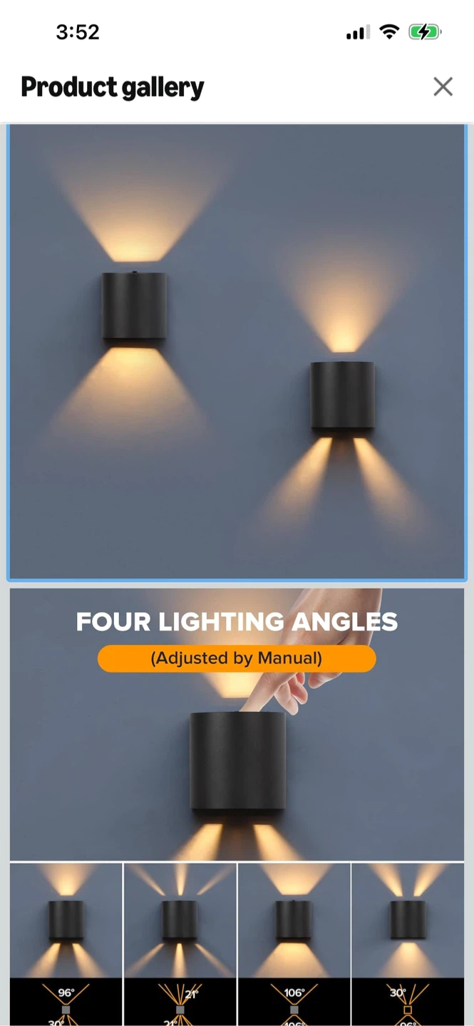 New-2-PackBlack Outdoor Soller Wall Sconces - photo 2