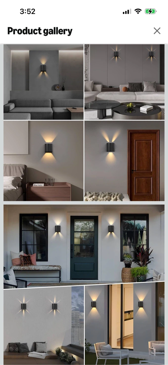 New-2-PackBlack Outdoor Soller Wall Sconces - photo 5