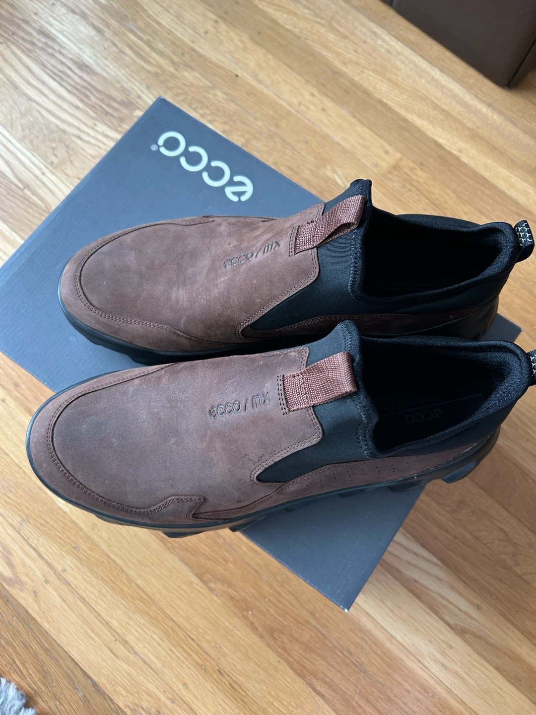 Ecco Brown Leather Slip-On Shoes - photo 2