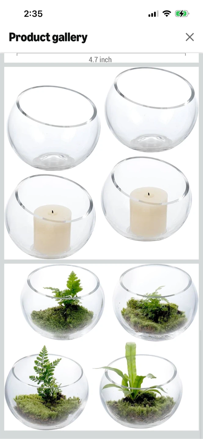 New-Set of 6 Clear Glass Bubble Bowls - photo 2