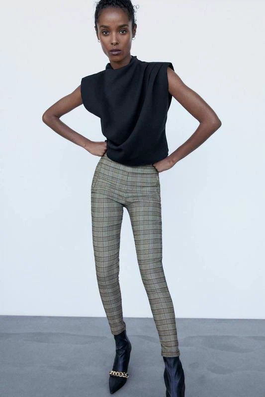 ZARA Plaid Leggings – Size XS - photo 2