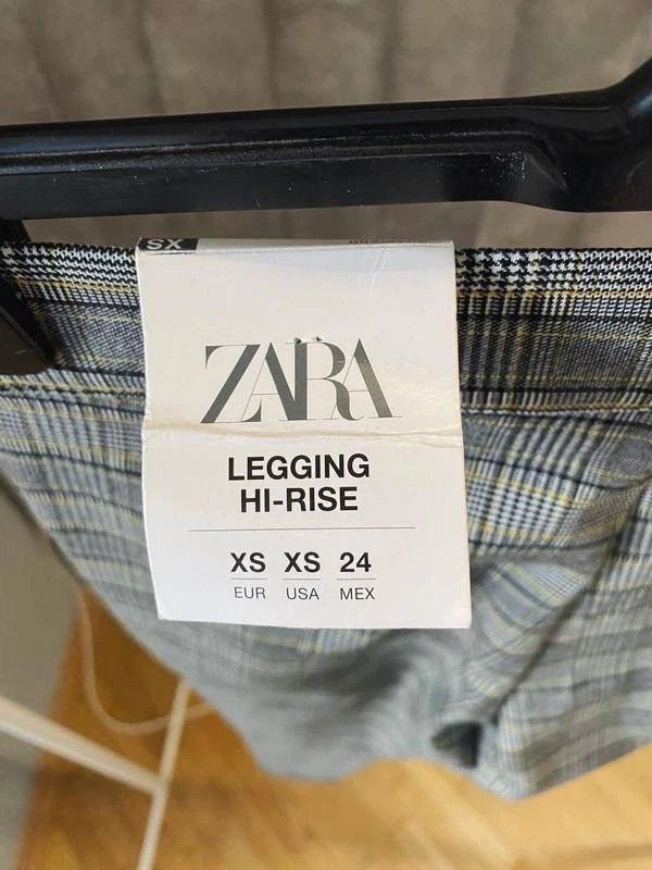 ZARA Plaid Leggings – Size XS - photo 3