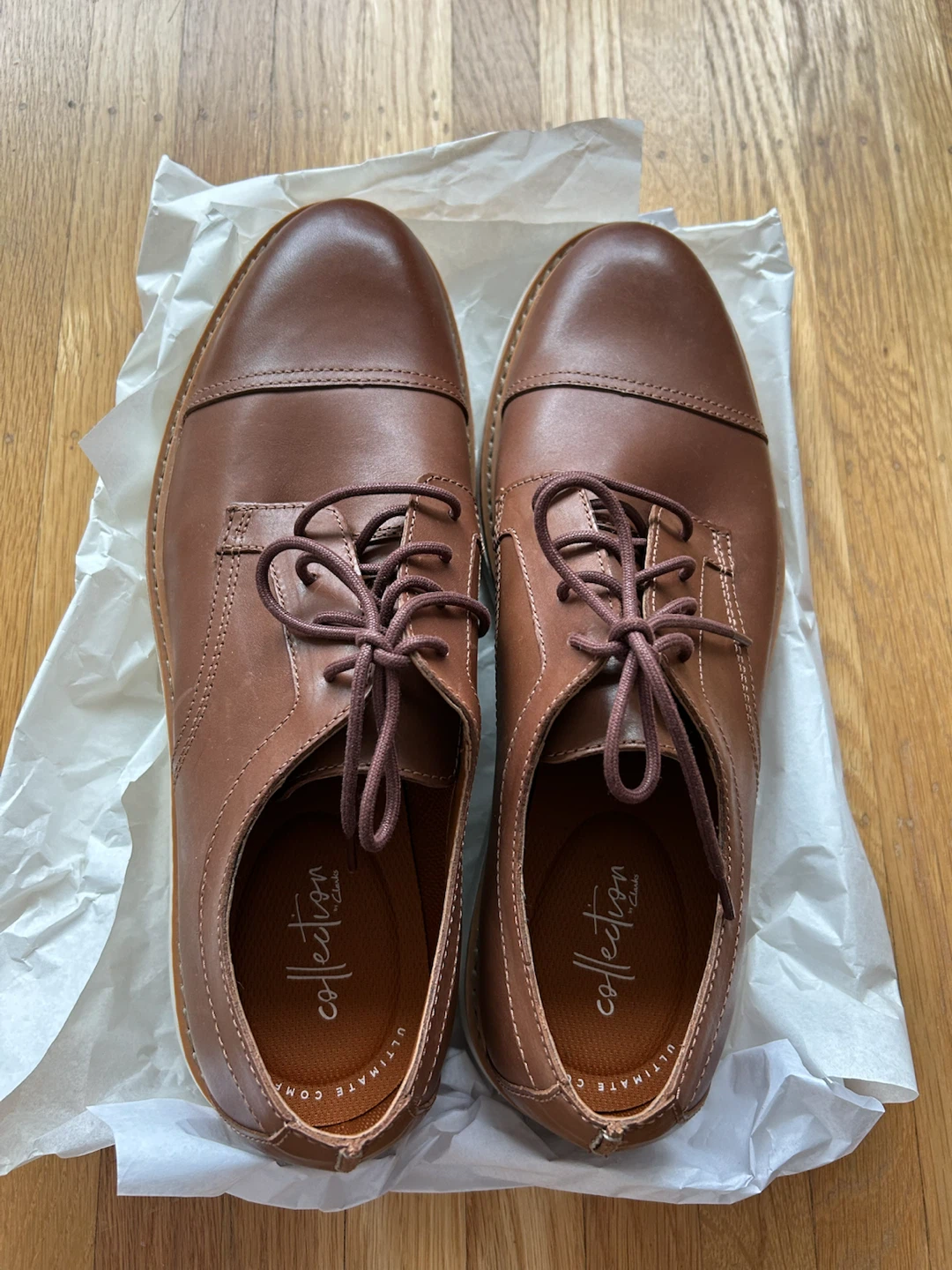Clarks Men's Brown Leather Oxford Shoes