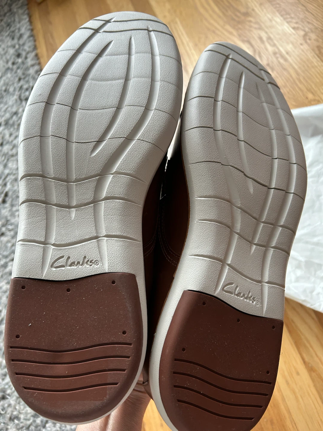 Clarks Men's Brown Leather Oxford Shoes - photo 3