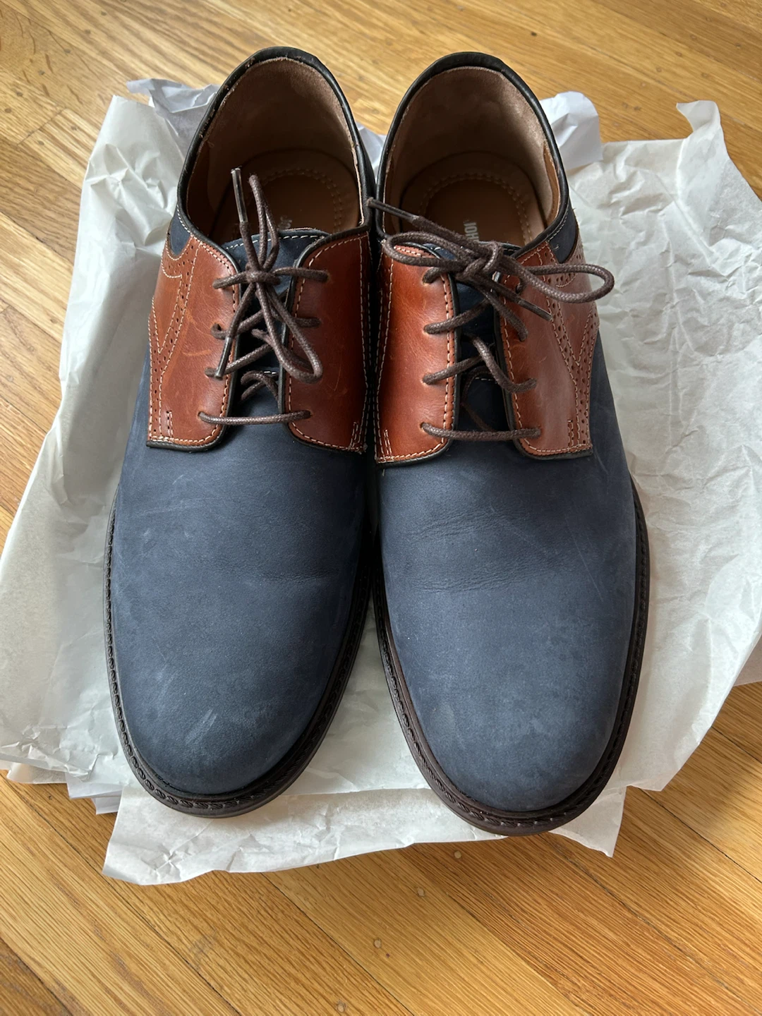 Johnston & Murphy Blue & Brown Saddle Shoes - photo 3