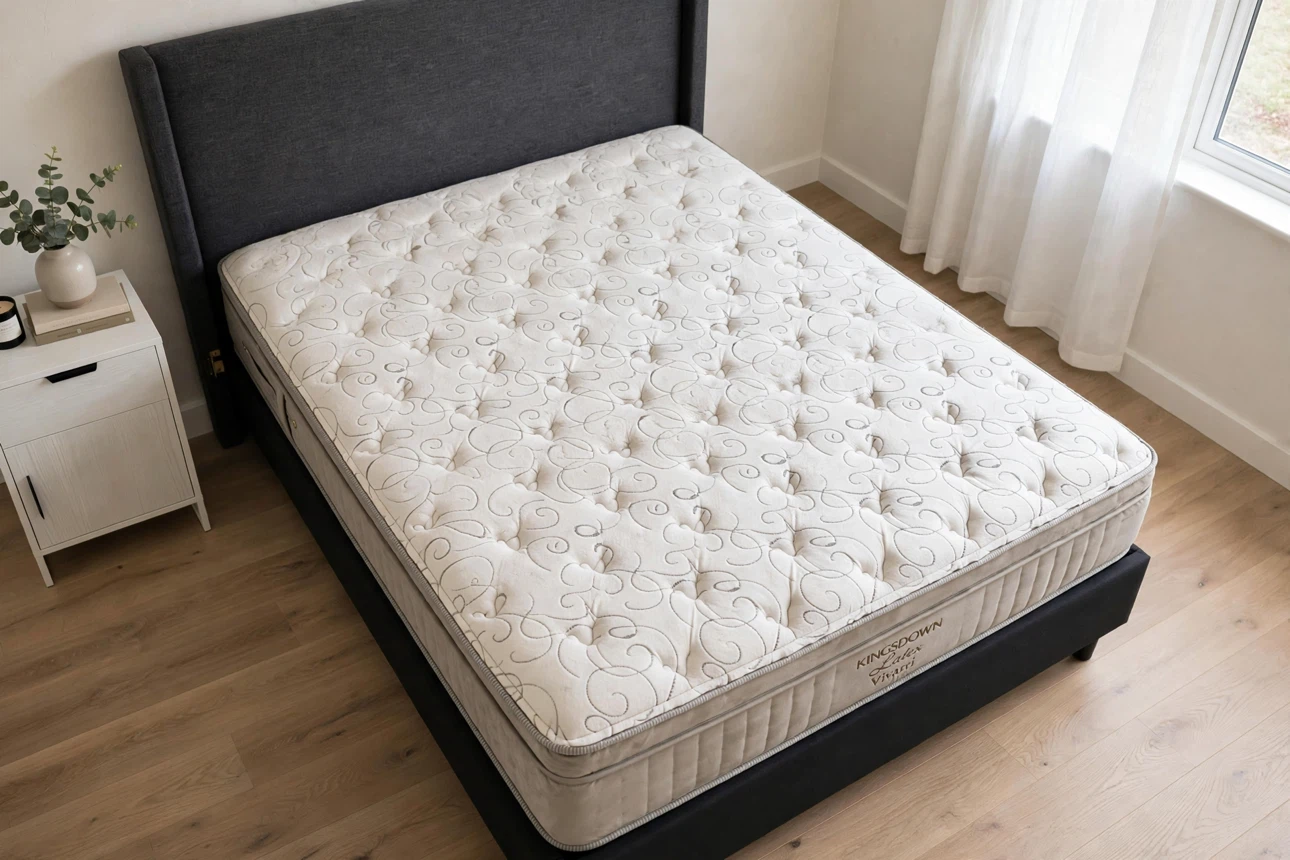 Grey King size Bed Set – Clean Mattress Included - photo 2