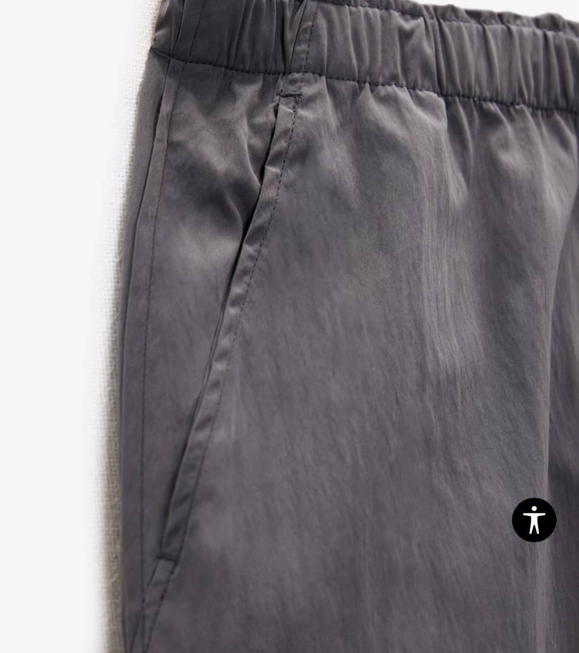 Nylon blend grey trousers Zara XL-XXL - photo 4