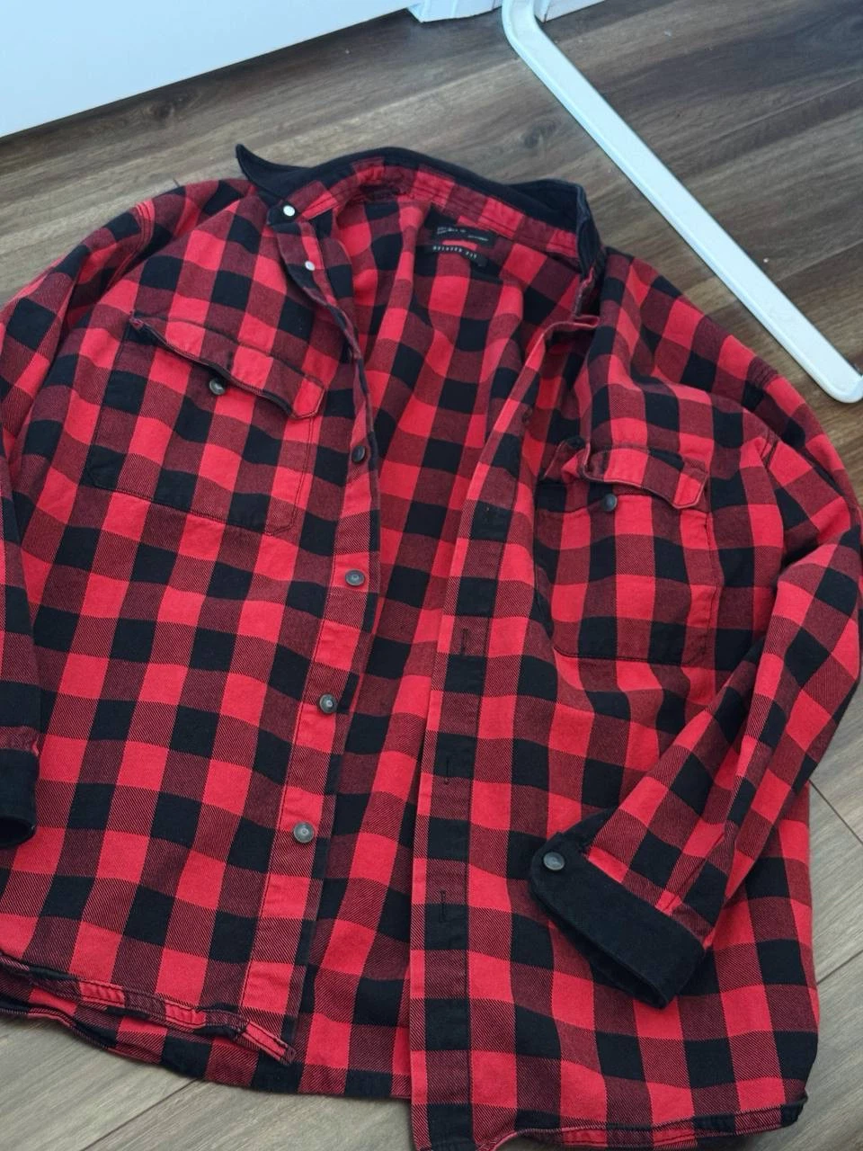 Zara Red and Black Flannel Shirt - Size M - photo 3