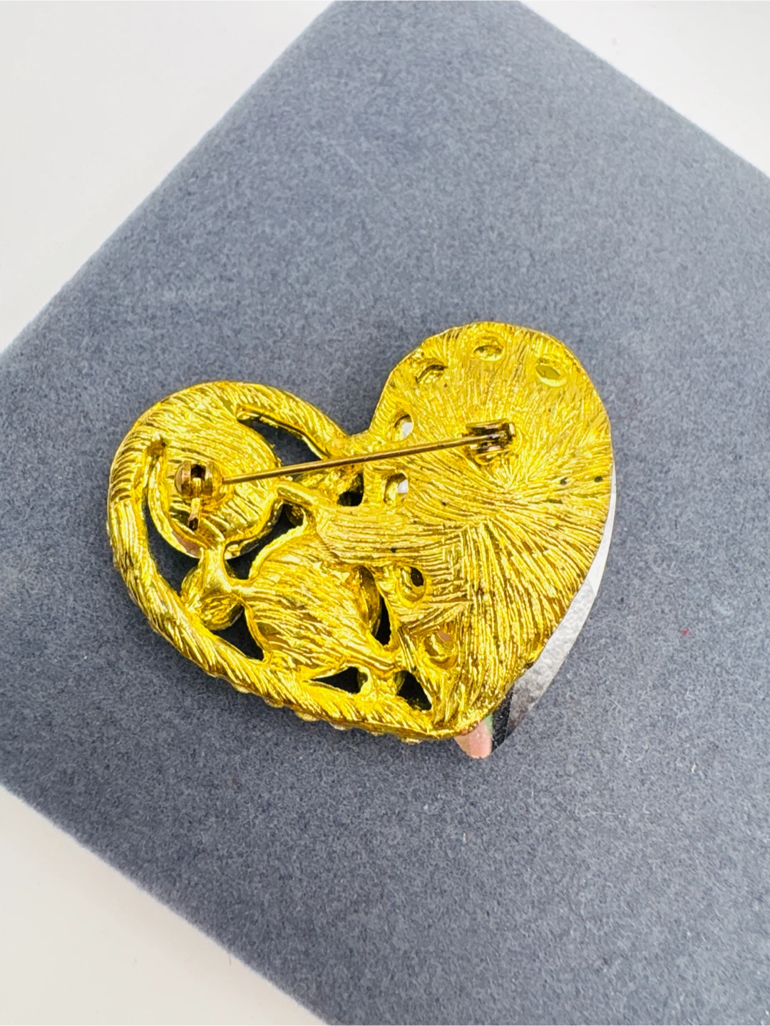 Large Crystal Heart Brooch - photo 2
