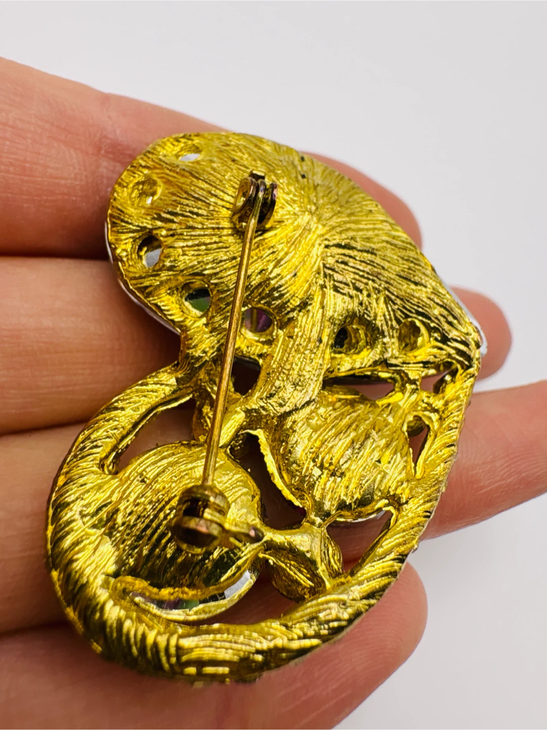 Large Crystal Heart Brooch - photo 4