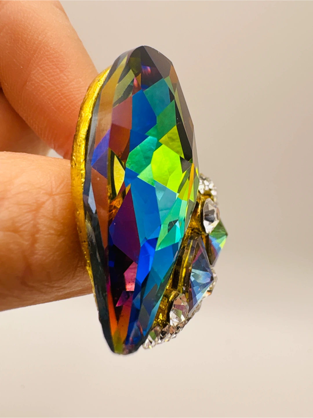 Large Crystal Heart Brooch - photo 5