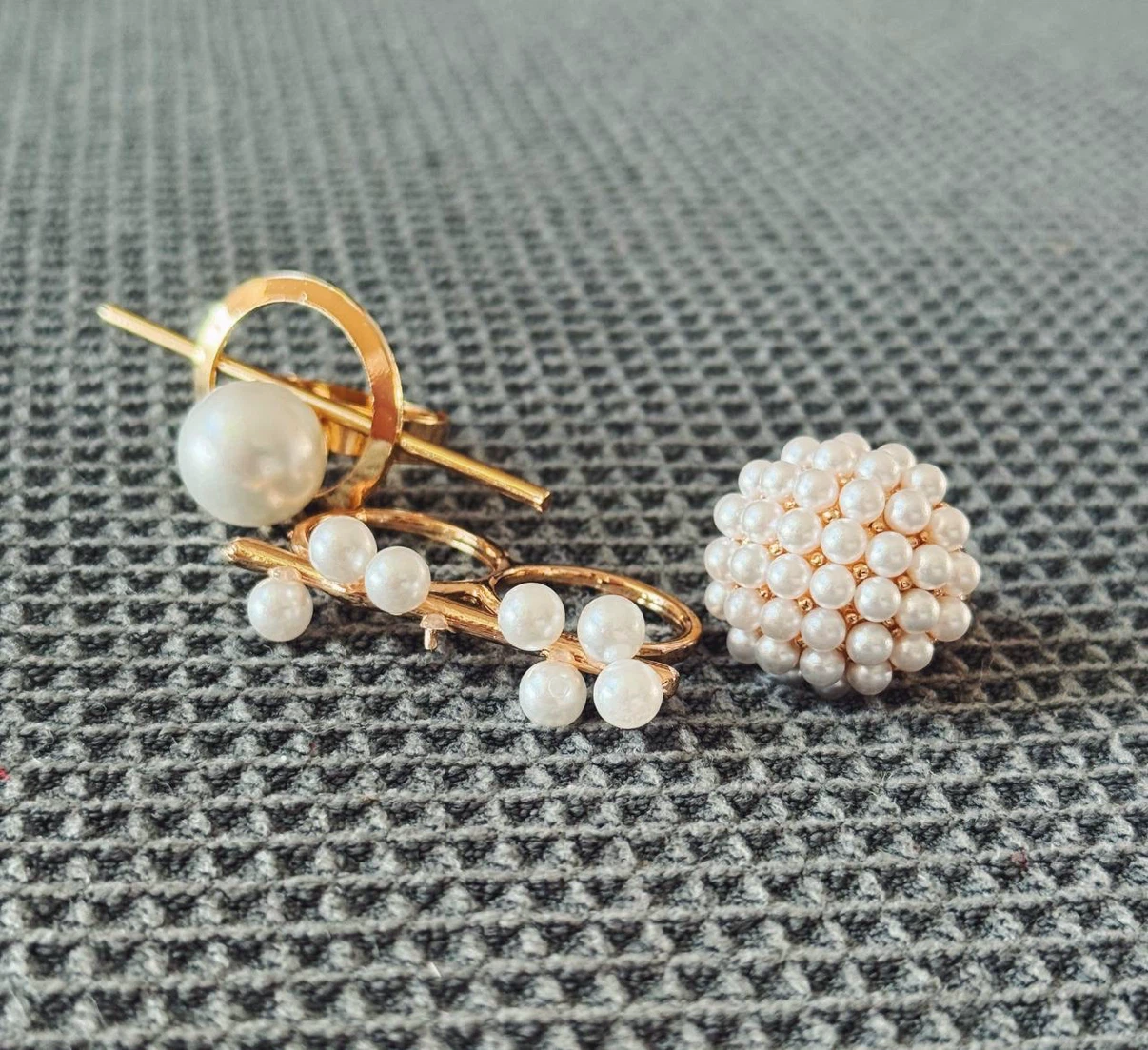 Elegant Pearl Ring Set – 3 Pieces - photo 2