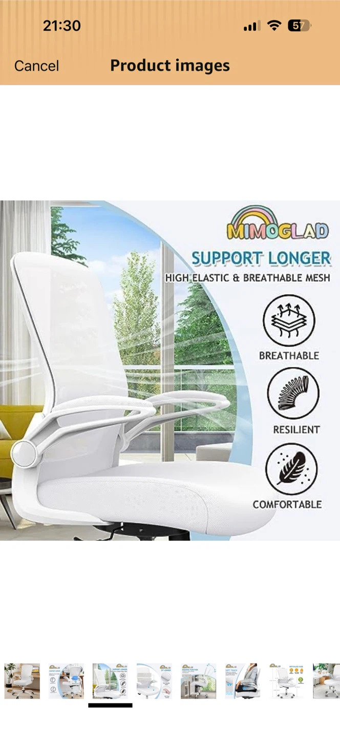 Mimoglad Home Office Chair, Adjustable Lumbar - photo 5