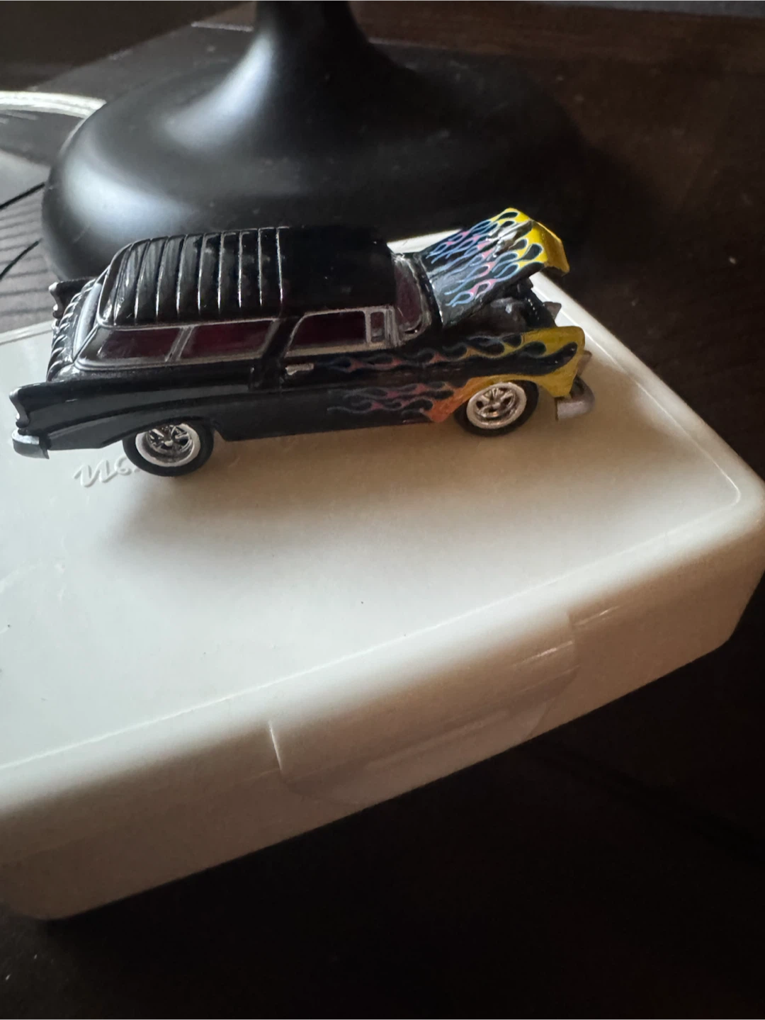 Hot Wheels Black Flame Station Wagon Toy Car