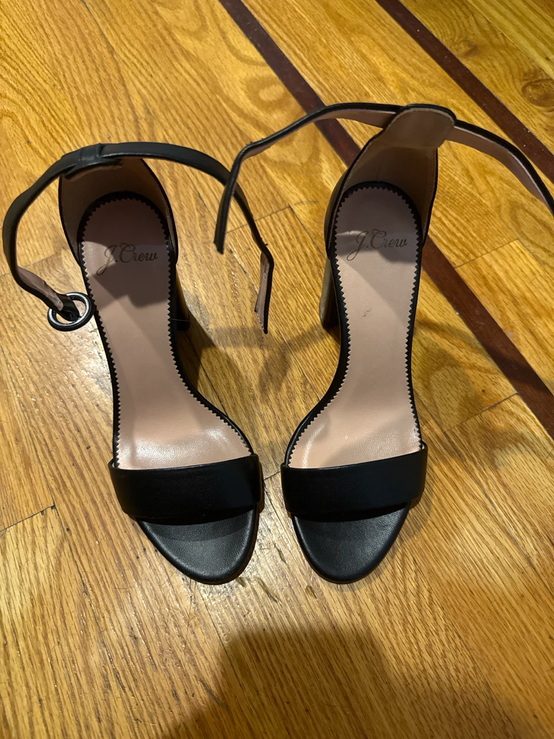 J. Crew Black Block Heel Sandals Size 5