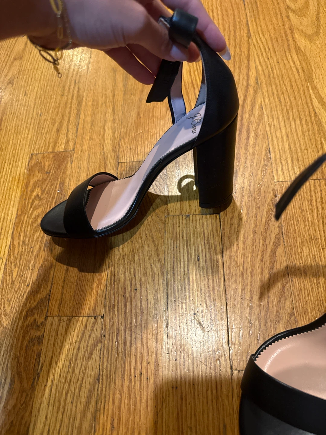 J. Crew Black Block Heel Sandals Size 5 - photo 3