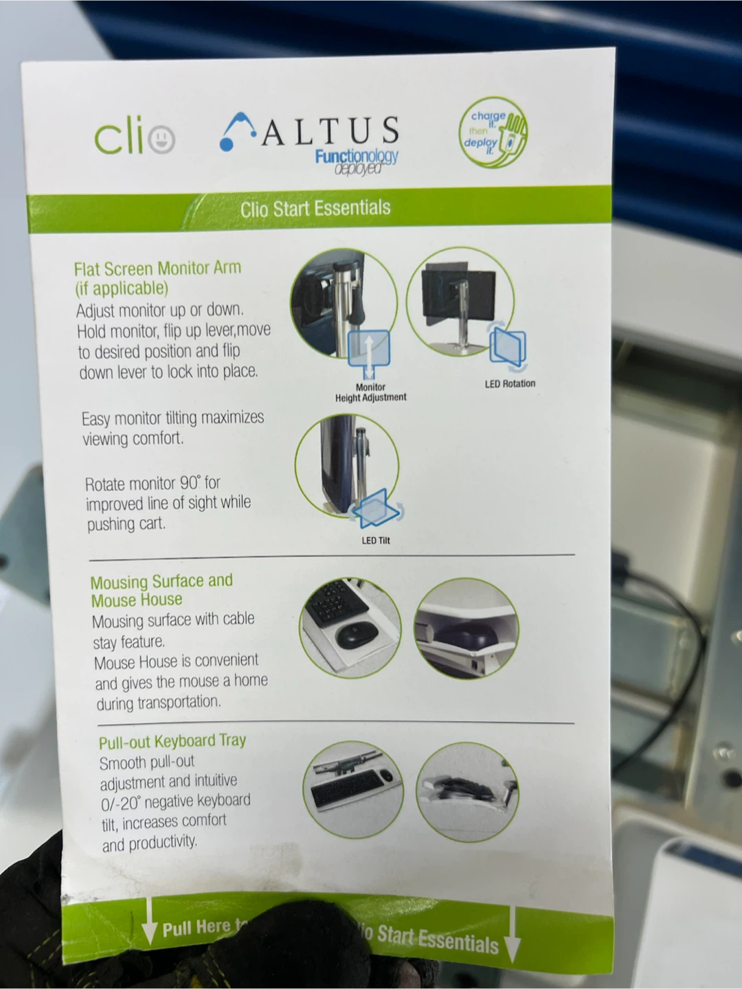 Altus Clio Start Essentials Mobile Workstation Cart - photo 4