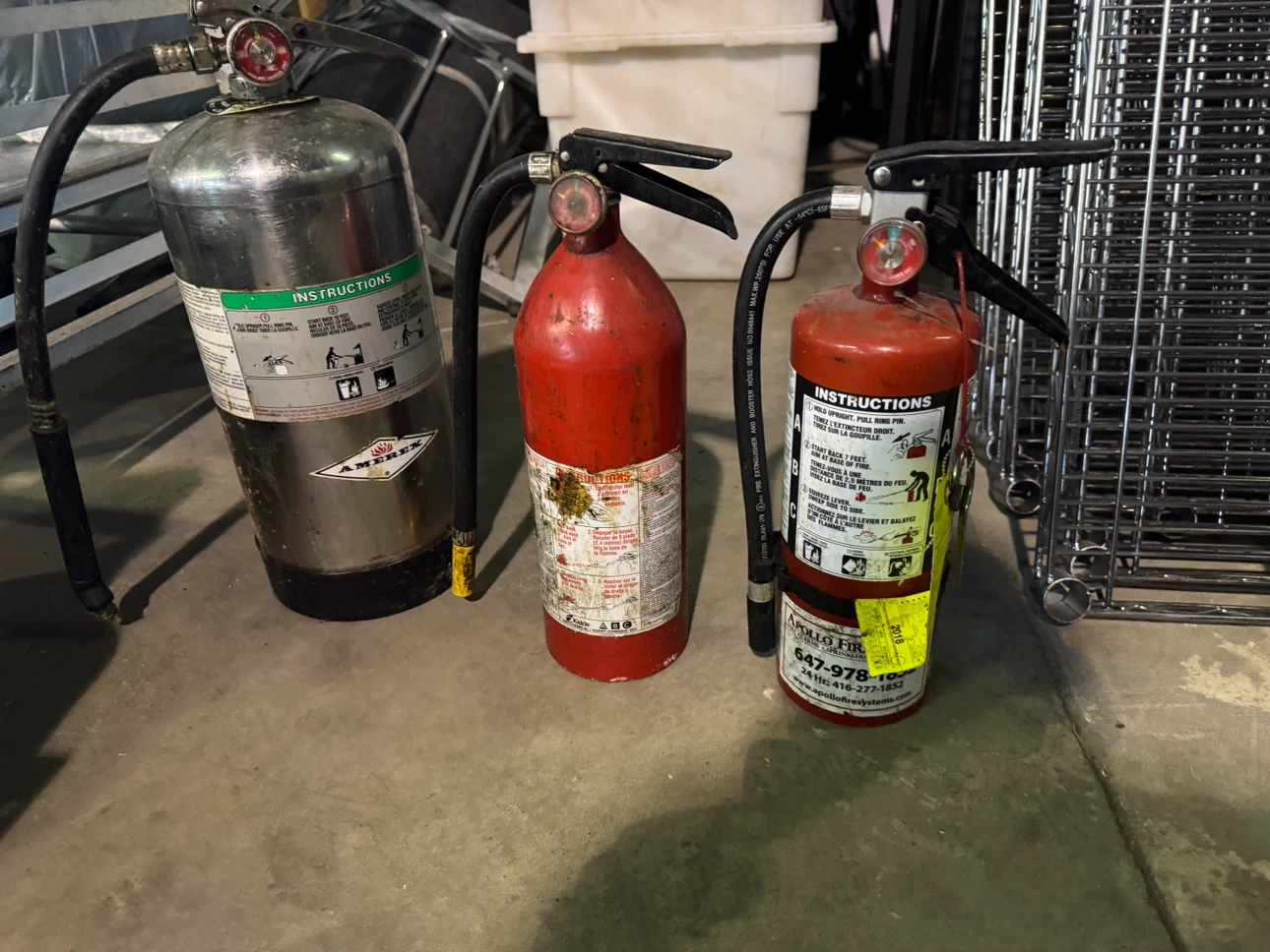Used Fire Extinguishers – Lot of 3