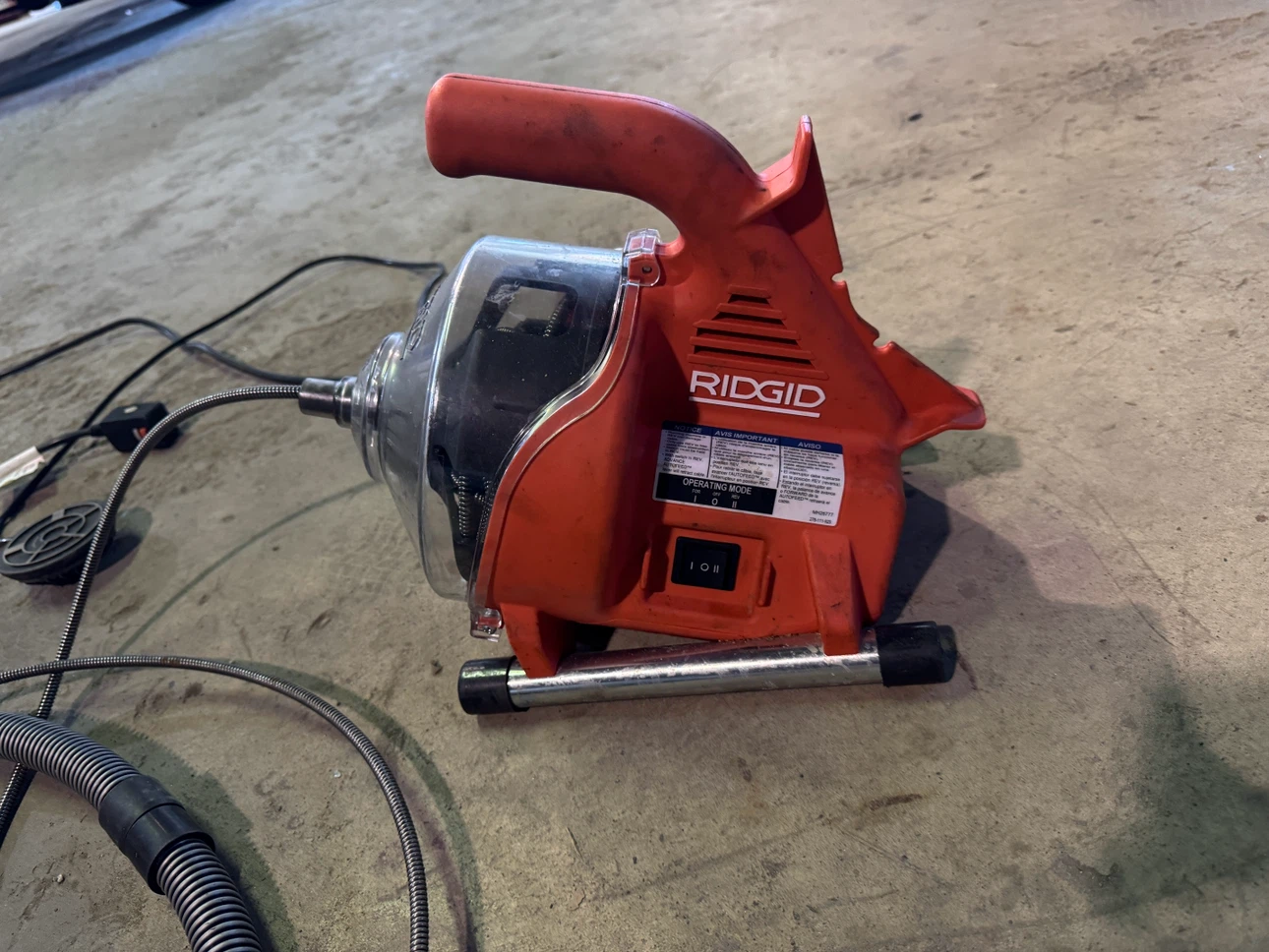 RIDGID Drain Cleaning Machine with Foot Pedal