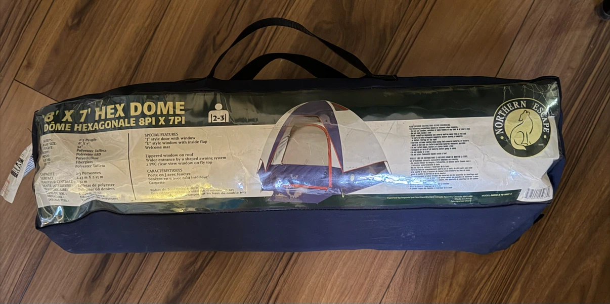 Brand New - Northern Escape 8' x 7' Hex Dome Tent