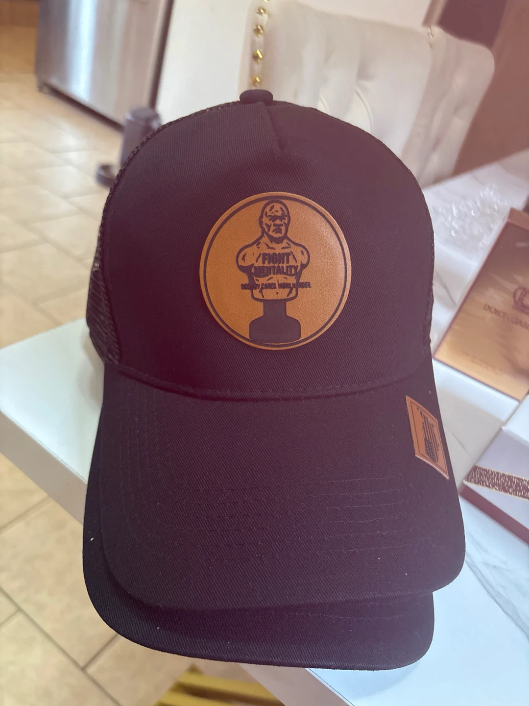 Black Trucker Hat - "Fight Mentality" Logo